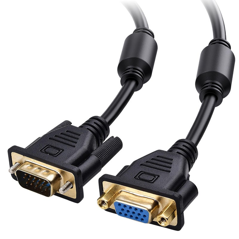 Cable Matters VGA Extension Cable (VGA Cable Male to Female) - 10 Feet, Not Dual Male Cord, Not for DB9/Serial Use - Image 1